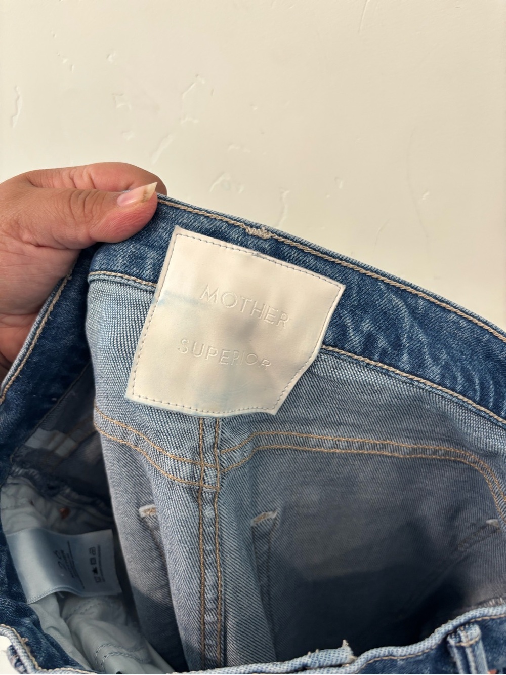 MOTHER SUPERIOR THE SWISHER SNEAK FRAY WIDE LEG JEANS PUNCH BUGGY SIZE 26 - Picture 5 of 7